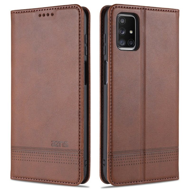 Folio Cover Samsung Galaxy M51 Custodia in pelle Stile In Pelle Azns