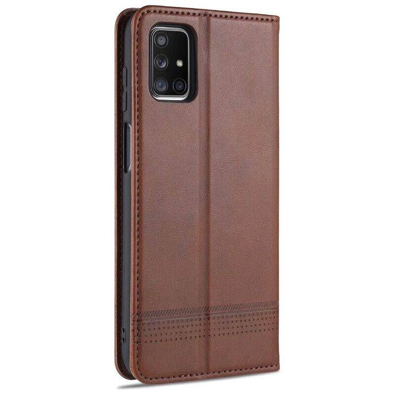 Folio Cover Samsung Galaxy M51 Custodia in pelle Stile In Pelle Azns