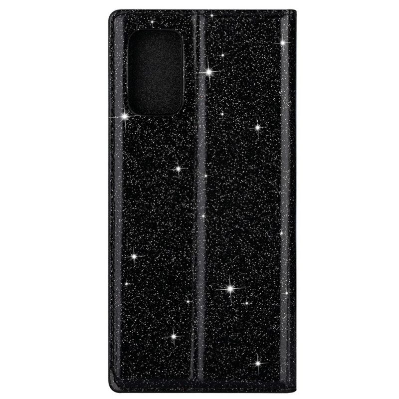 Folio Cover Samsung Galaxy M51 Custodia in pelle Stile Paillettes