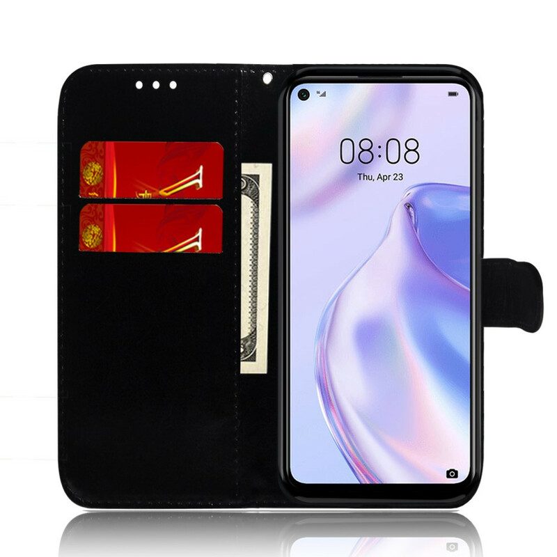 Custodia in pelle Huawei P40 Lite 5G Colore Puro