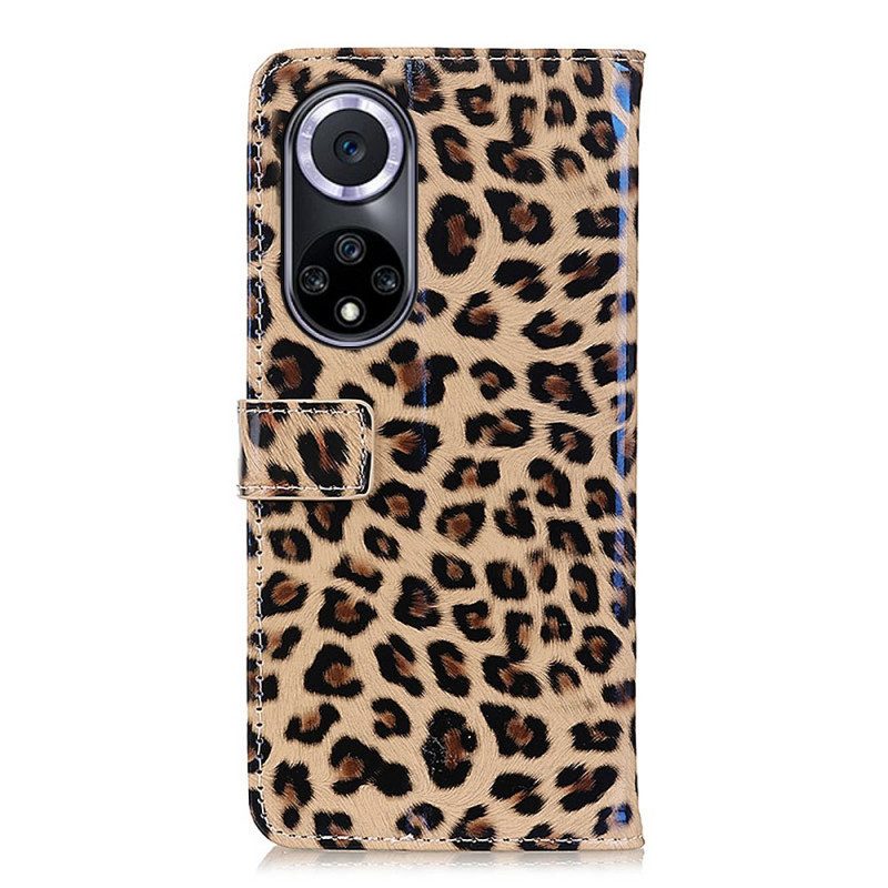 Custodia A Portafoglio Huawei Nova 9 Leopardo Semplice