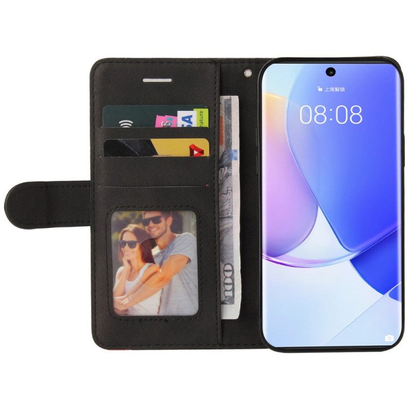 Custodia in pelle Huawei Nova 9 Ecopelle Firmata Bicolore