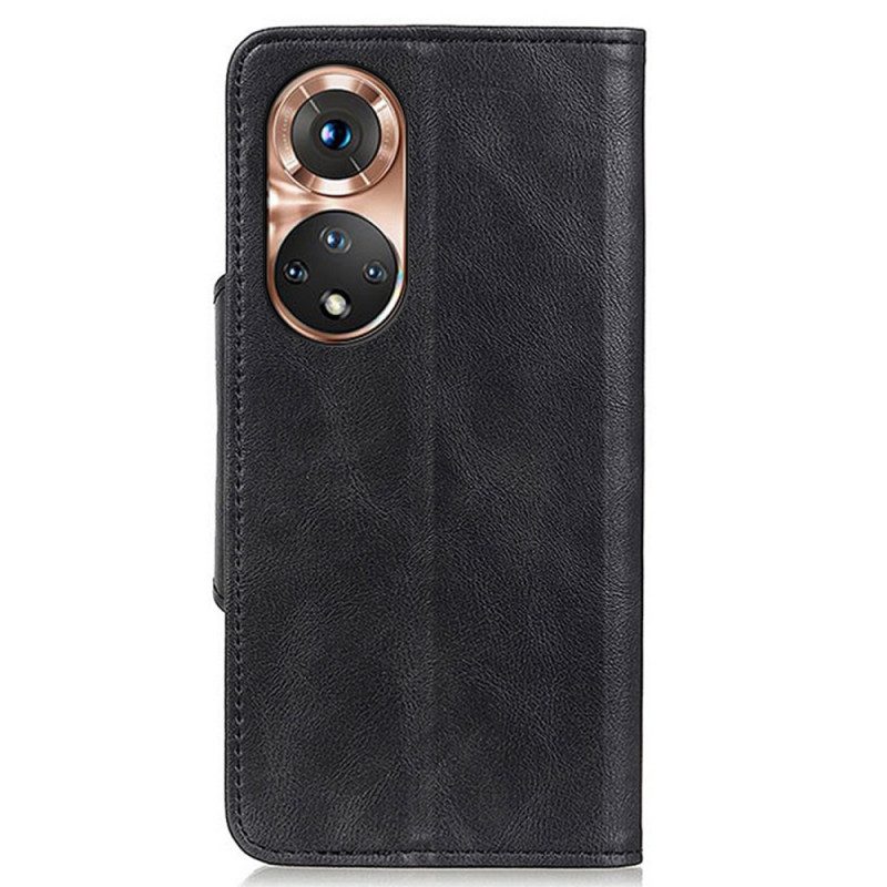 Custodia in pelle Huawei Nova 9 Ecopelle Vintage E Bottone