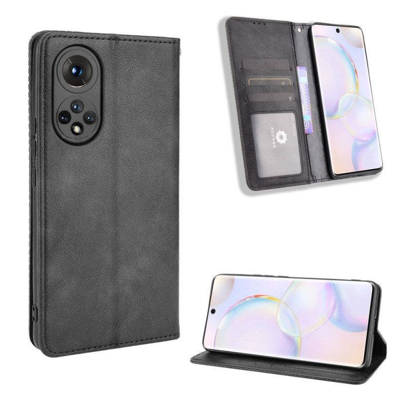 Folio Cover Huawei Nova 9 Custodia in pelle Effetto Pelle Vintage Stilizzato