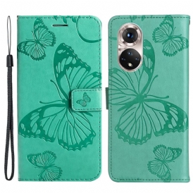 Folio Cover Huawei Nova 9 Farfalle Con Cinturino Gigante