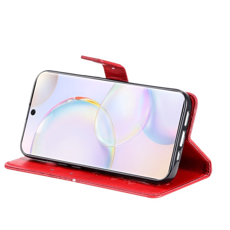 Folio Cover Huawei Nova 9 Farfalle Con Cinturino Gigante