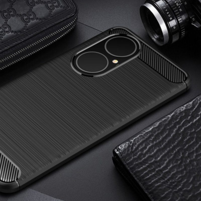 Cover Huawei P50 Fibra Di Carbonio Spazzolata