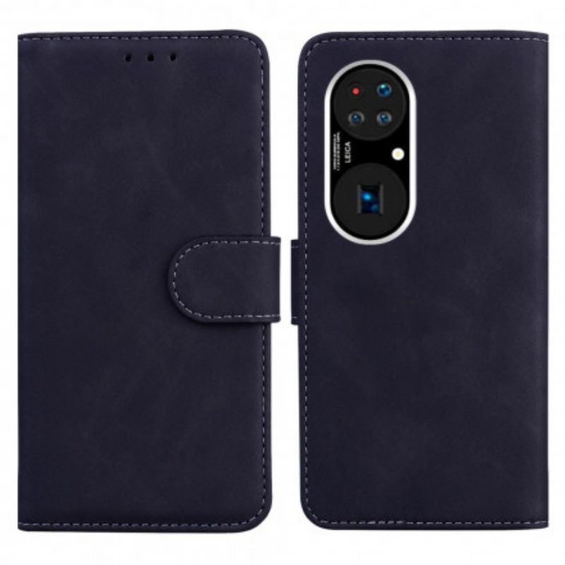 Custodia A Portafoglio Huawei P50 Stile Vintage In Pelle Couture