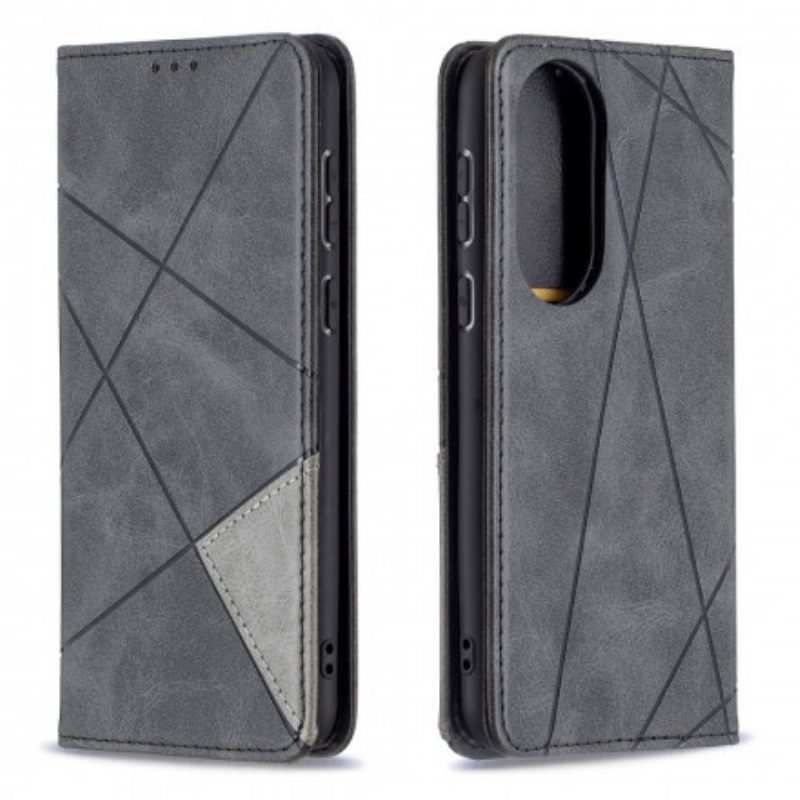 Folio Cover Huawei P50 Custodia in pelle Stile D'artista