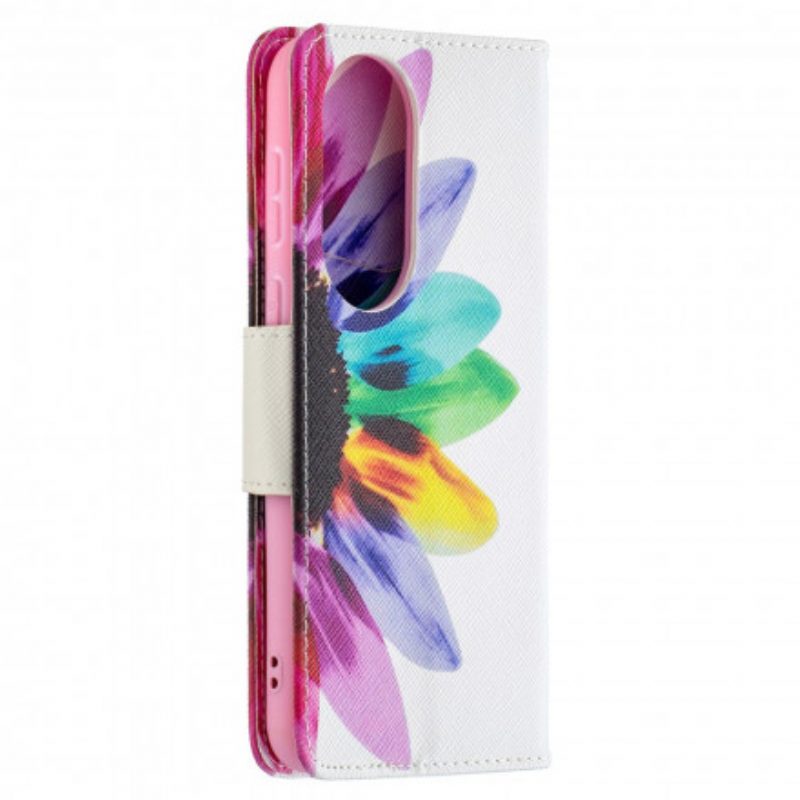 Folio Cover Huawei P50 Fiore Dell'acquerello