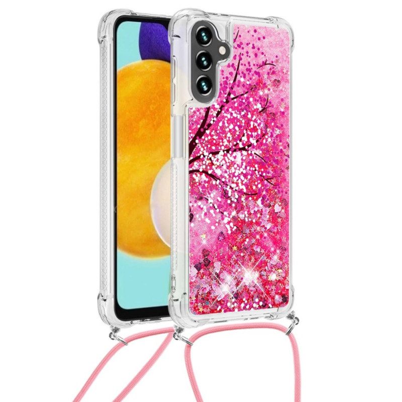 Cover Samsung Galaxy A13 5G / A04s Albero Con Coulisse Di Paillettes