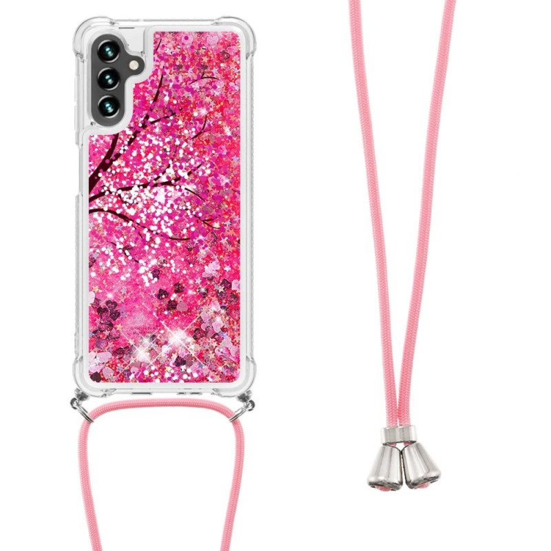 Cover Samsung Galaxy A13 5G / A04s Albero Con Coulisse Di Paillettes