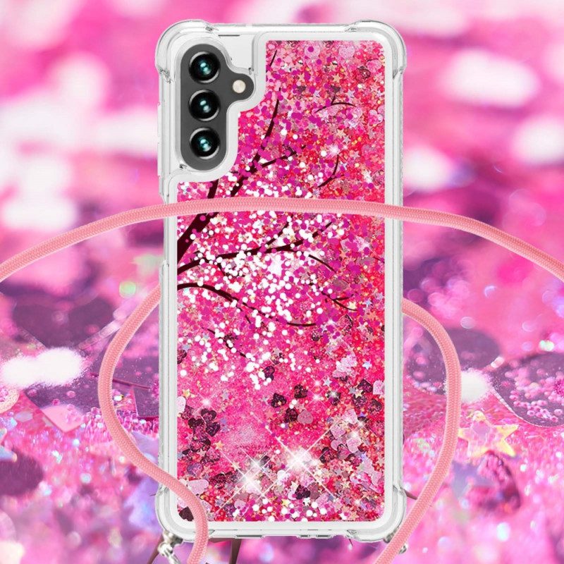 Cover Samsung Galaxy A13 5G / A04s Albero Con Coulisse Di Paillettes