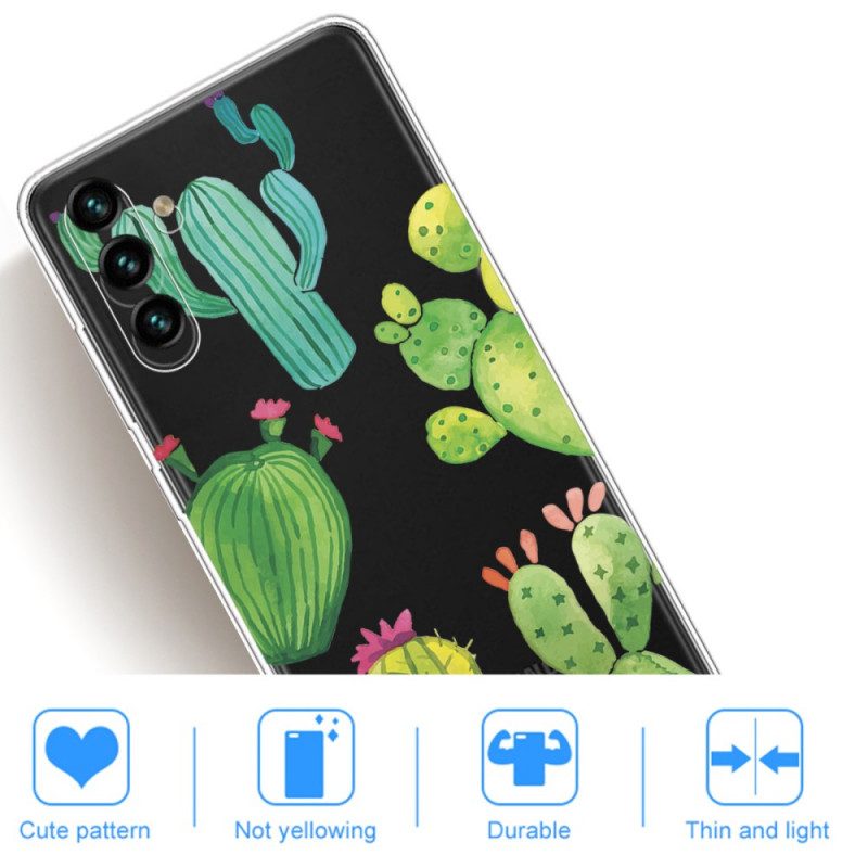 Cover Samsung Galaxy A13 5G / A04s Cactus Dell'acquerello