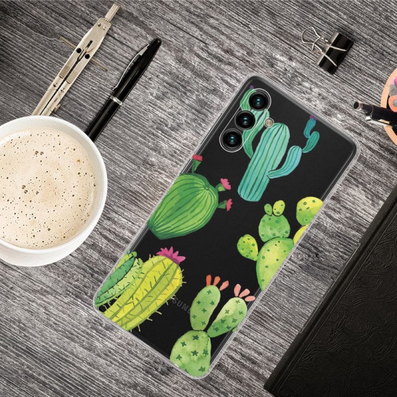 Cover Samsung Galaxy A13 5G / A04s Cactus Dell'acquerello