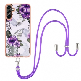 Cover Samsung Galaxy A13 5G / A04s Con Cordoncino Di Fiori