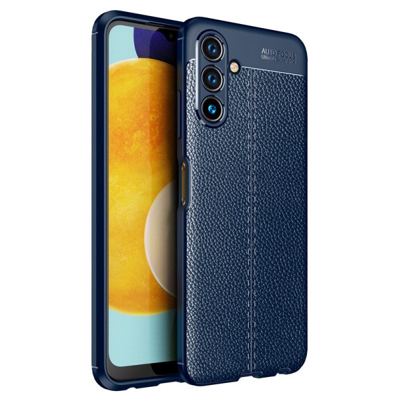 Cover Samsung Galaxy A13 5G / A04s Doppia Linea Litchi Effetto Pelle