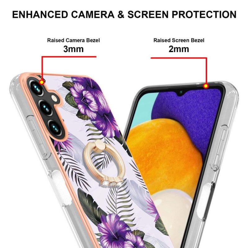 Cover Samsung Galaxy A13 5G / A04s Fiori Ad Anello