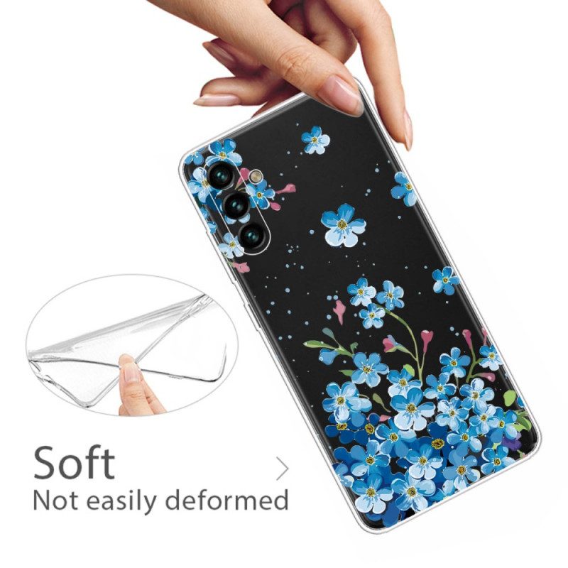 Cover Samsung Galaxy A13 5G / A04s Fiori Blu