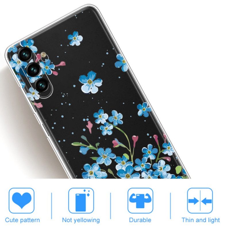 Cover Samsung Galaxy A13 5G / A04s Fiori Blu