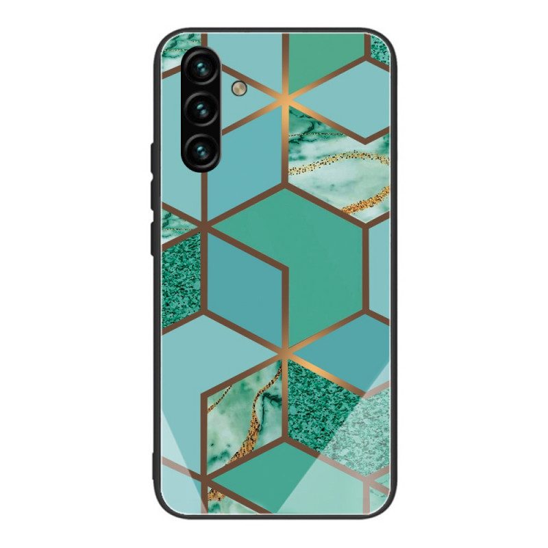 Cover Samsung Galaxy A13 5G / A04s Geometria Marmo Vetro Temperato