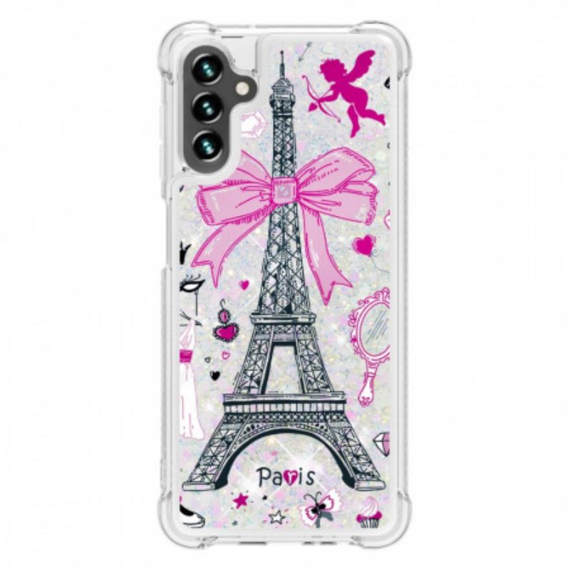 Cover Samsung Galaxy A13 5G / A04s Le Paillettes Della Torre Eiffel