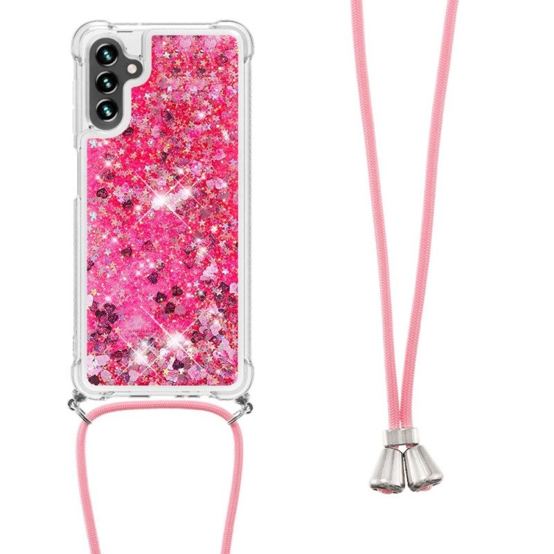 Cover Samsung Galaxy A13 5G / A04s Paillettes Con Coulisse