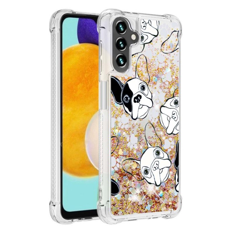 Cover Samsung Galaxy A13 5G / A04s Signor Cane Paillettes