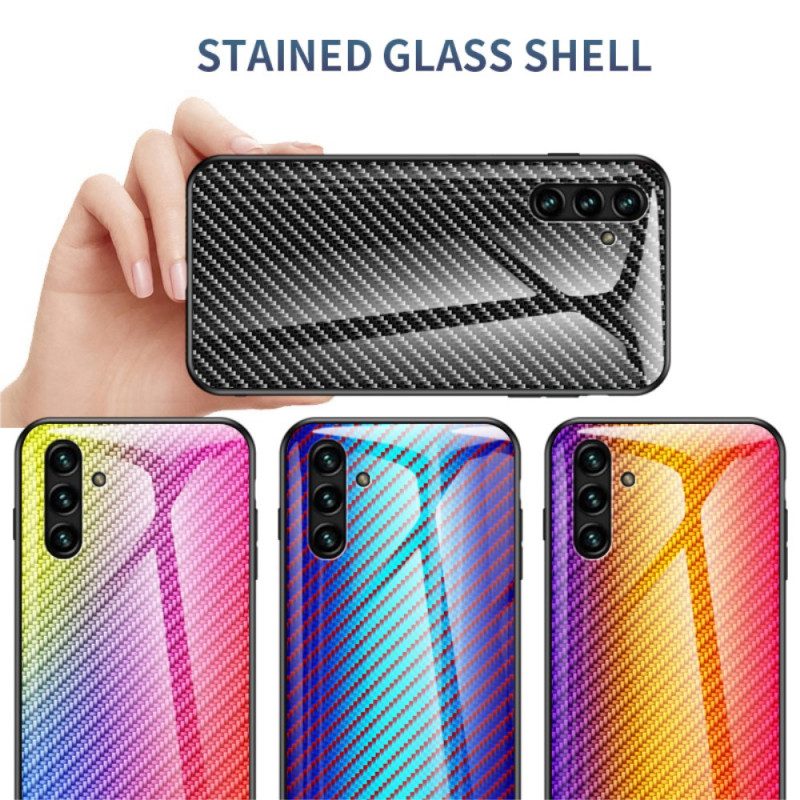 Cover Samsung Galaxy A13 5G / A04s Vetro Temperato In Fibra Di Carbonio