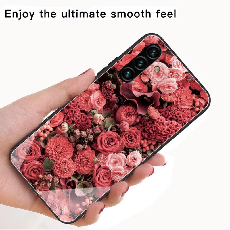 Cover Samsung Galaxy A13 5G / A04s Vetro Temperato Rose Flowers