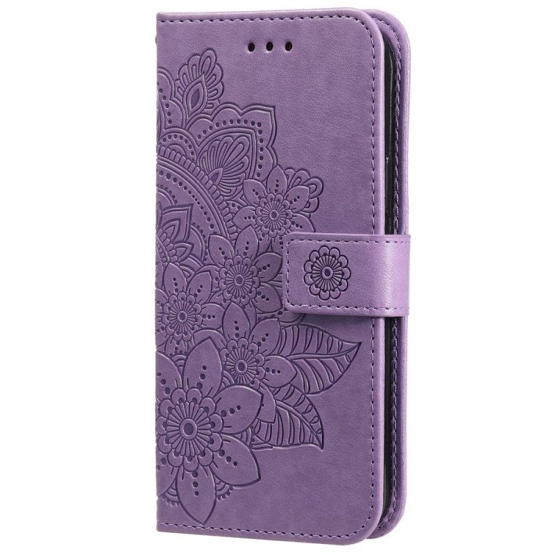 Custodia A Portafoglio Samsung Galaxy A13 5G / A04s Fiore Mandala