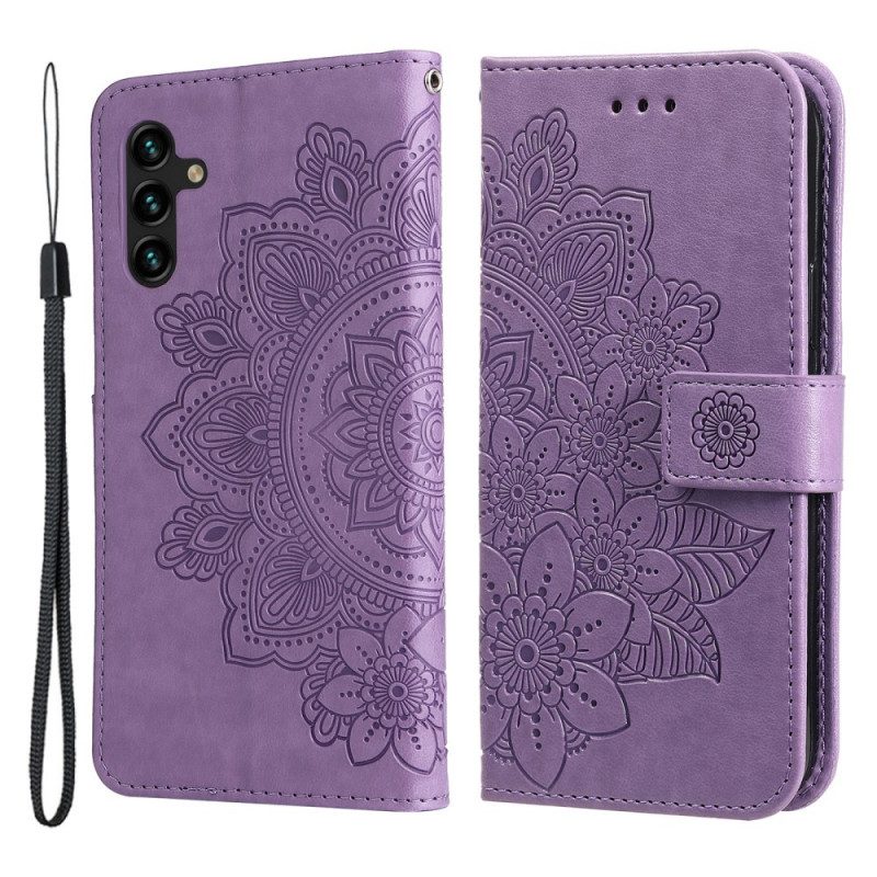 Custodia A Portafoglio Samsung Galaxy A13 5G / A04s Fiore Mandala