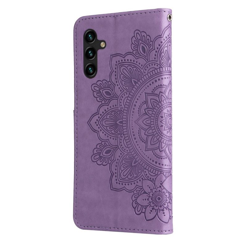 Custodia A Portafoglio Samsung Galaxy A13 5G / A04s Fiore Mandala