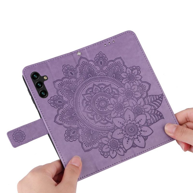 Custodia A Portafoglio Samsung Galaxy A13 5G / A04s Fiore Mandala