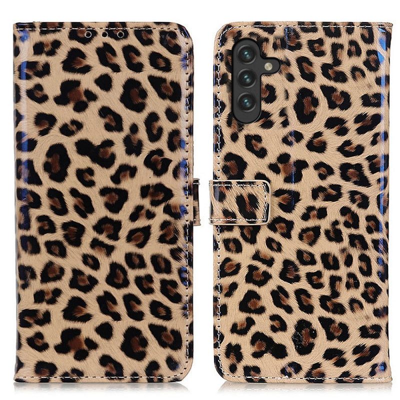 Custodia A Portafoglio Samsung Galaxy A13 5G / A04s Leopardo