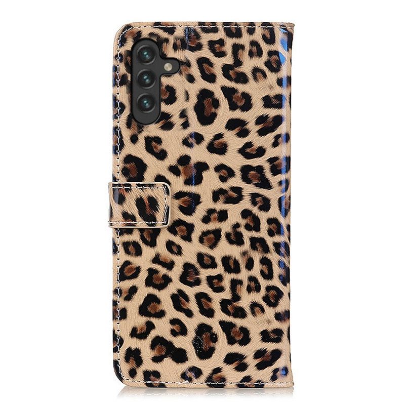 Custodia A Portafoglio Samsung Galaxy A13 5G / A04s Leopardo