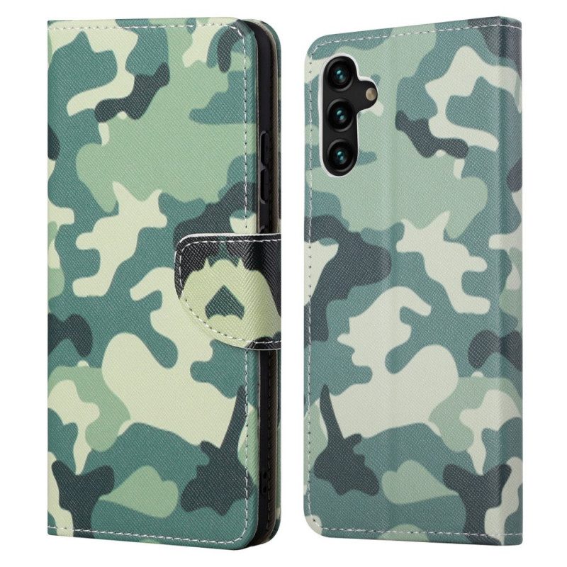 Custodia in pelle Samsung Galaxy A13 5G / A04s Camuffamento Militare