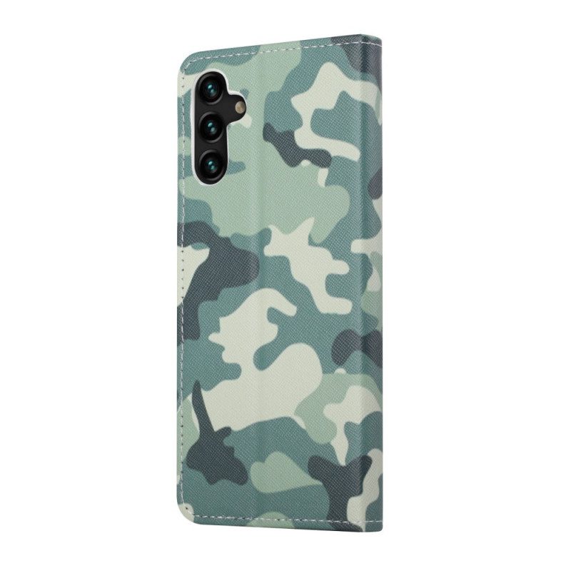 Custodia in pelle Samsung Galaxy A13 5G / A04s Camuffamento Militare