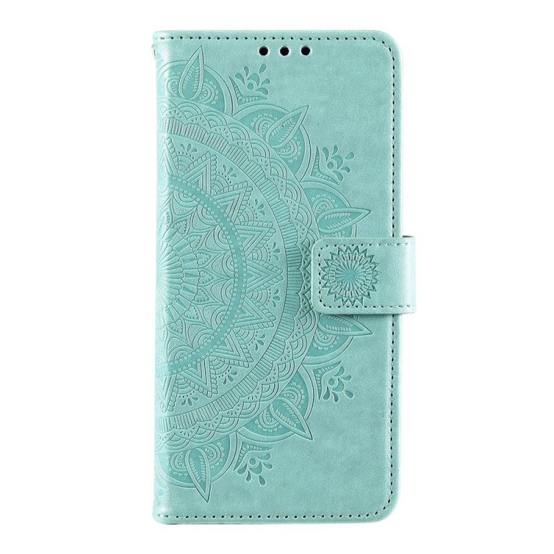 Custodia in pelle Samsung Galaxy A13 5G / A04s Mandala Del Sole