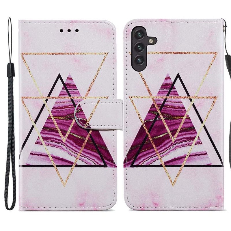 Custodia in pelle Samsung Galaxy A13 5G / A04s Marmo Intenso