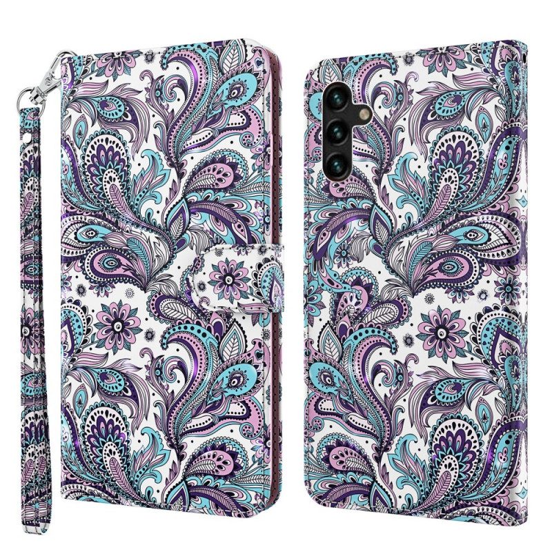 Custodia in pelle Samsung Galaxy A13 5G / A04s Modelli Di Fiori