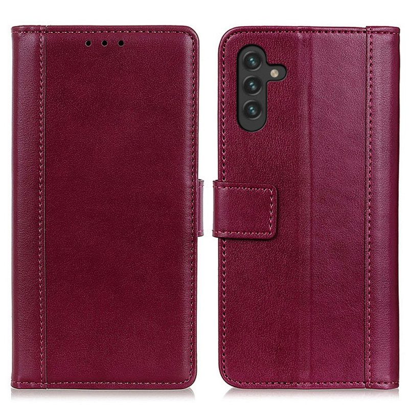 Custodia in pelle Samsung Galaxy A13 5G / A04s Stile Pelle Eleganza