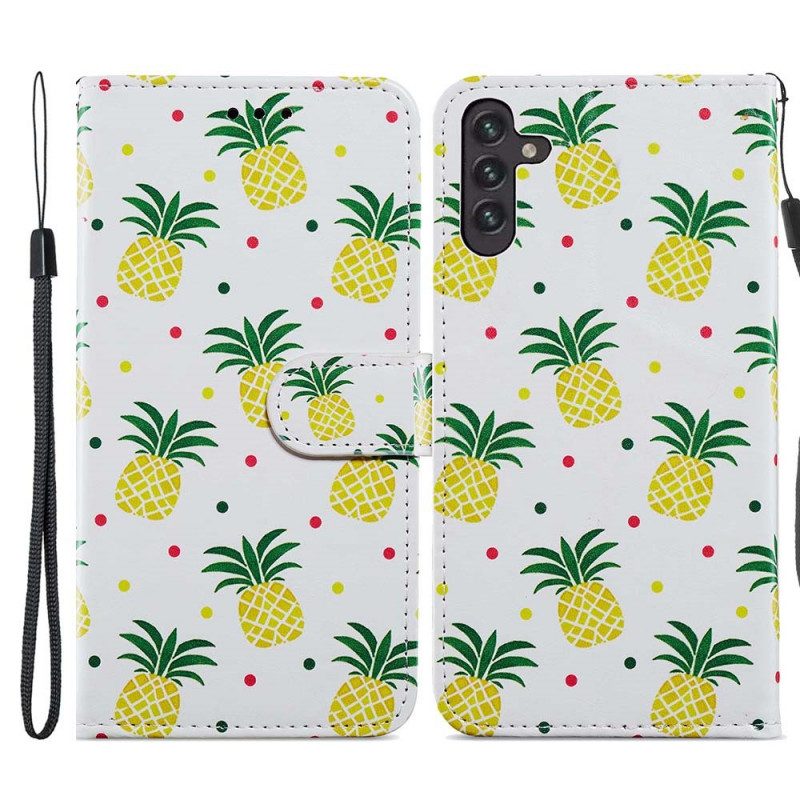 Custodia in pelle Samsung Galaxy A13 5G / A04s Volo Di Farfalle