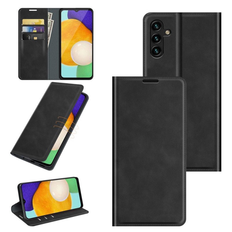 Folio Cover Samsung Galaxy A13 5G / A04s Custodia in pelle Design In Pelle Stile