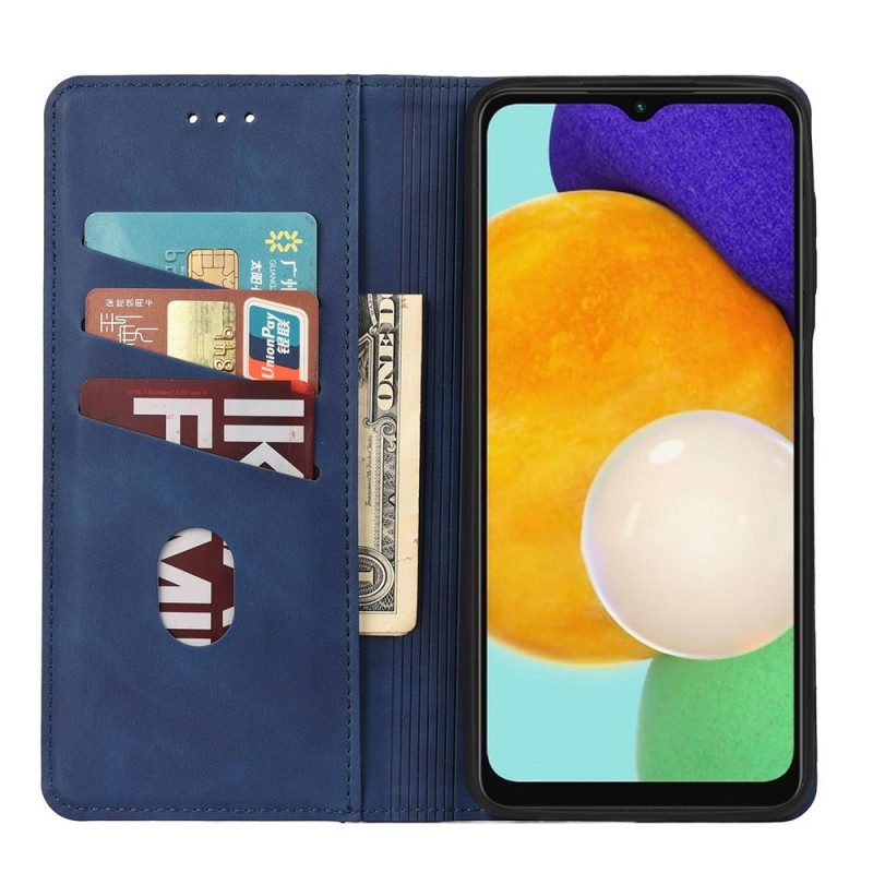 Folio Cover Samsung Galaxy A13 5G / A04s Custodia in pelle Effetto Pelle Business Bicolore