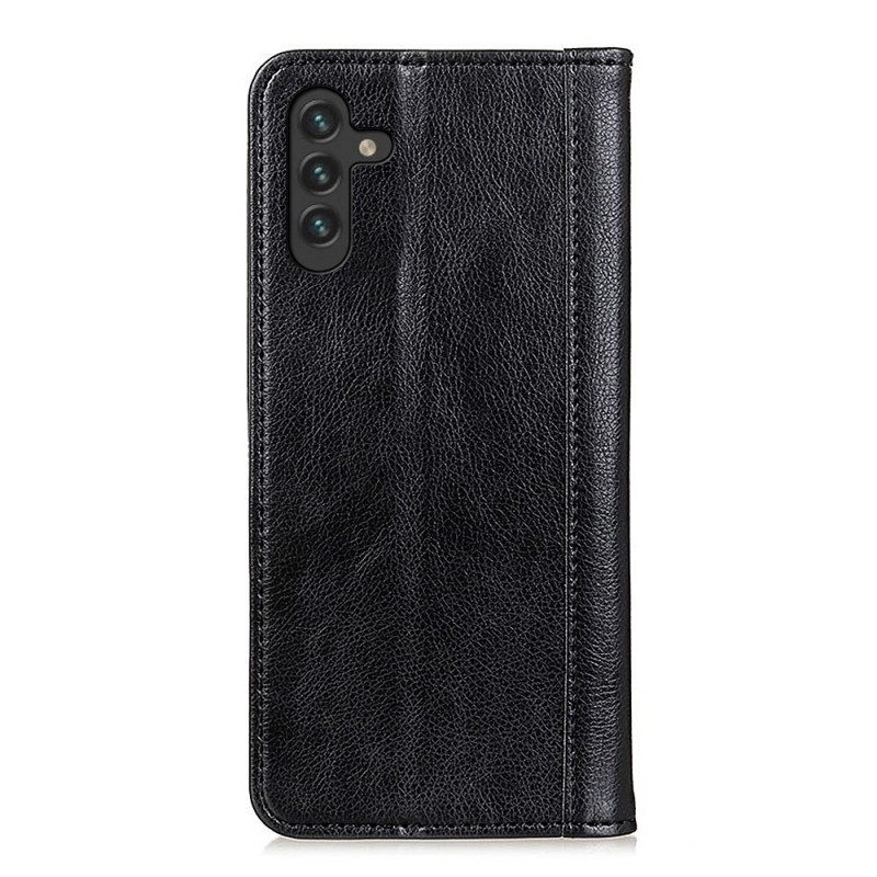 Folio Cover Samsung Galaxy A13 5G / A04s Custodia in pelle Eleganza Split Litchi Leather