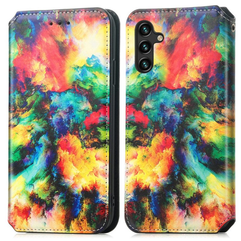 Folio Cover Samsung Galaxy A13 5G / A04s Custodia in pelle Progettazione Caseneo Rfid