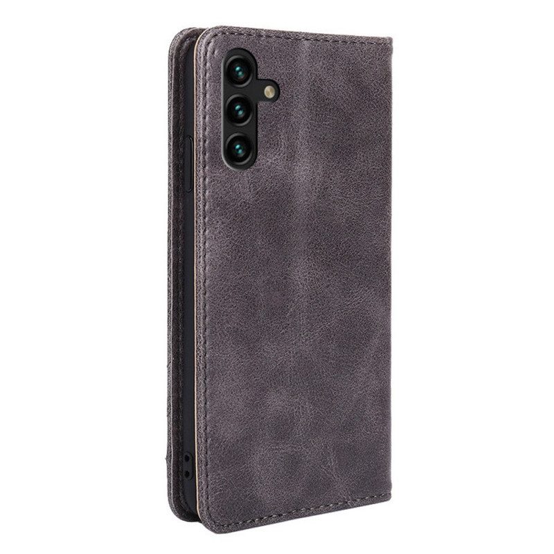 Folio Cover Samsung Galaxy A13 5G / A04s Custodia in pelle Rivetto In Pelle Stile