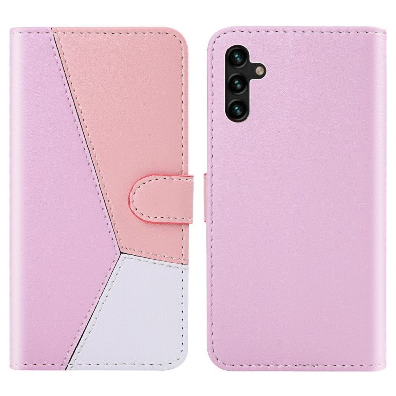 Folio Cover Samsung Galaxy A13 5G / A04s Effetto Pelle Tricolore