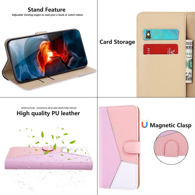 Folio Cover Samsung Galaxy A13 5G / A04s Effetto Pelle Tricolore